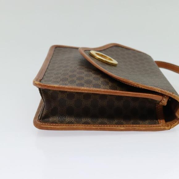 CELINE Macadam Canvas Shoulder Bag Pvc Leather Brown Gold - Picture 5 of 13